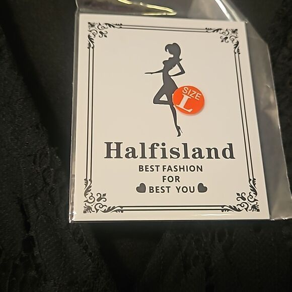 HALF ISLAND WOMAN LACE MINI DRESS L - Picture 3 of 8